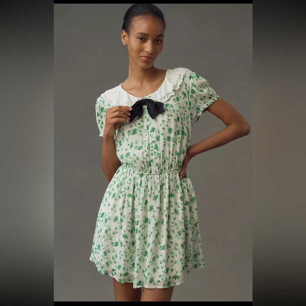 NWT Maeve Short Sleeve Collared Mini Dress